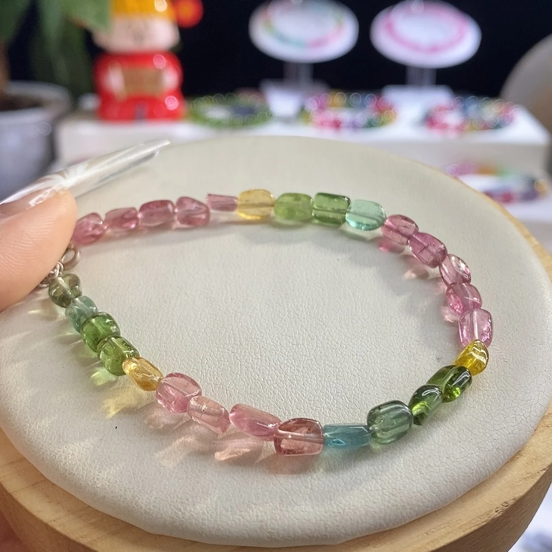 未镶嵌手链碧玺糖豆