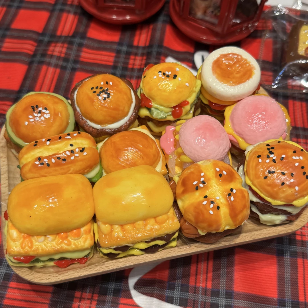 小汉堡厚乳膏捏捏乐解压玩具