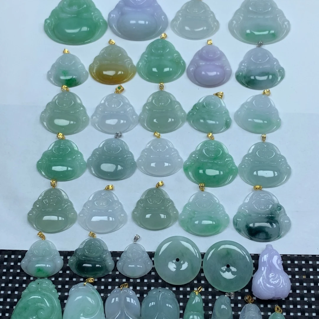 翡翠未镶嵌颈饰天然