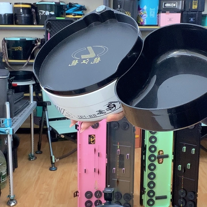 黑白竞技两层饵料盒➕黑色大挂碗