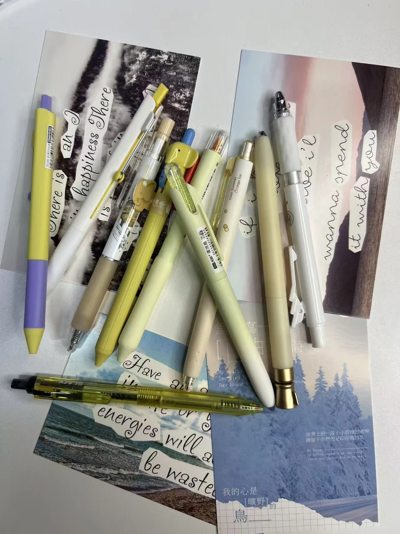 【0299--9--黄色笔杆】黑芯中性笔