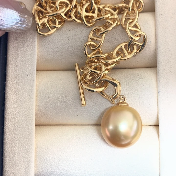 颈饰银S925镶嵌海水珍珠