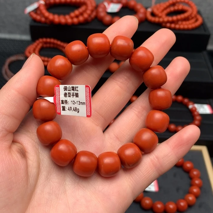 南红玛瑙12+mm单圈未镶嵌风****筼