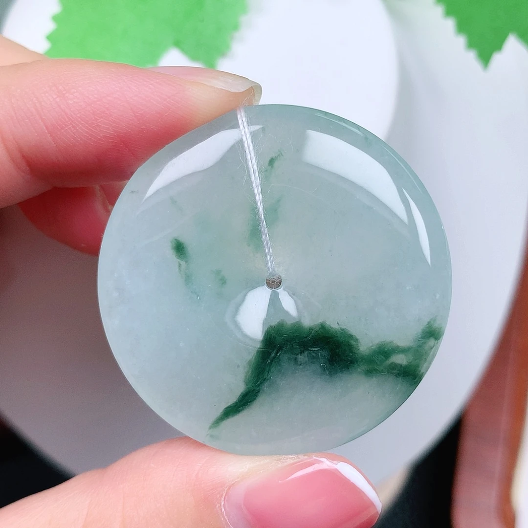 翡翠未镶嵌颈饰平安38-5.8