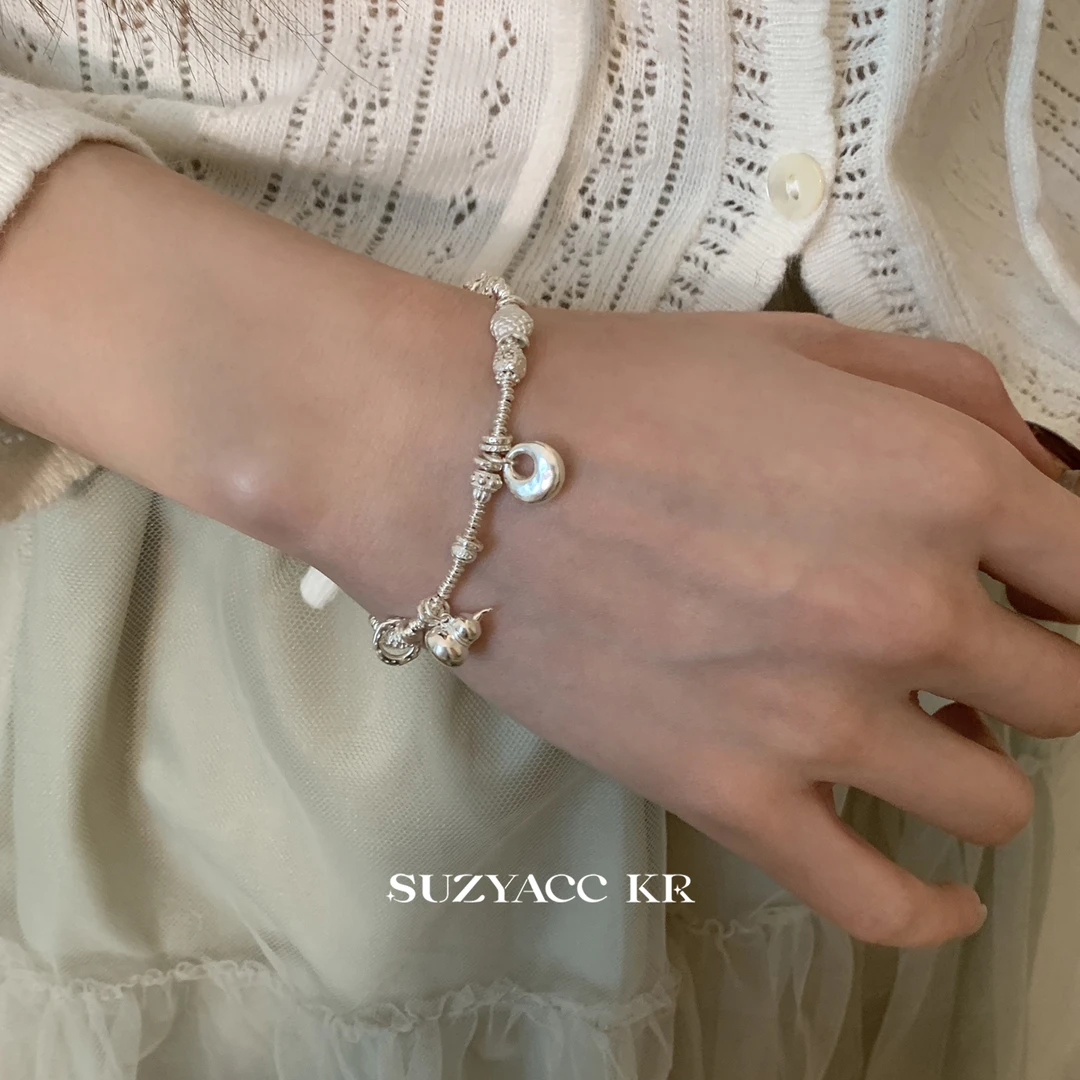 Suzyacc Kr 925银手链 【百福盘缠】银坨坨盘缠手链手工气质DC0211