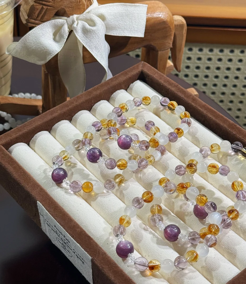 D76《冰橘树莓》925银配手串