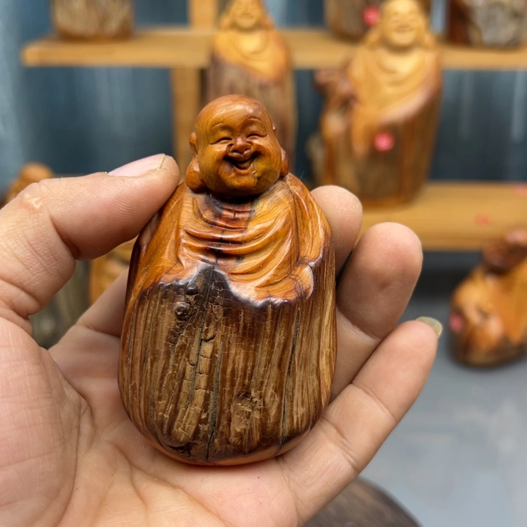 落***秋木崖柏木摆件手把件