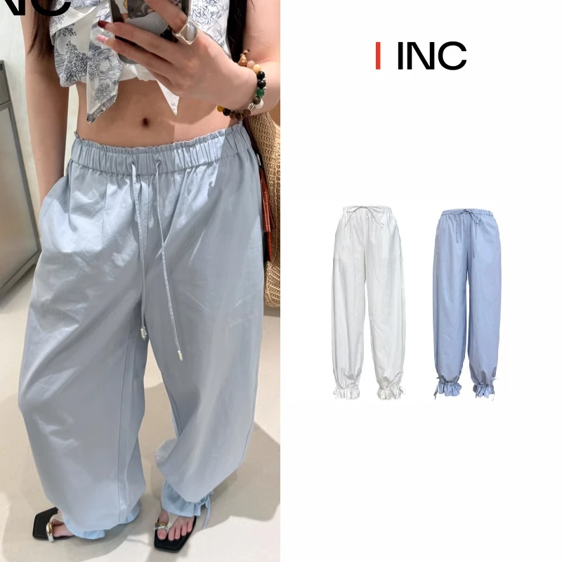 INTHELI｜花朵感抽绳长裤