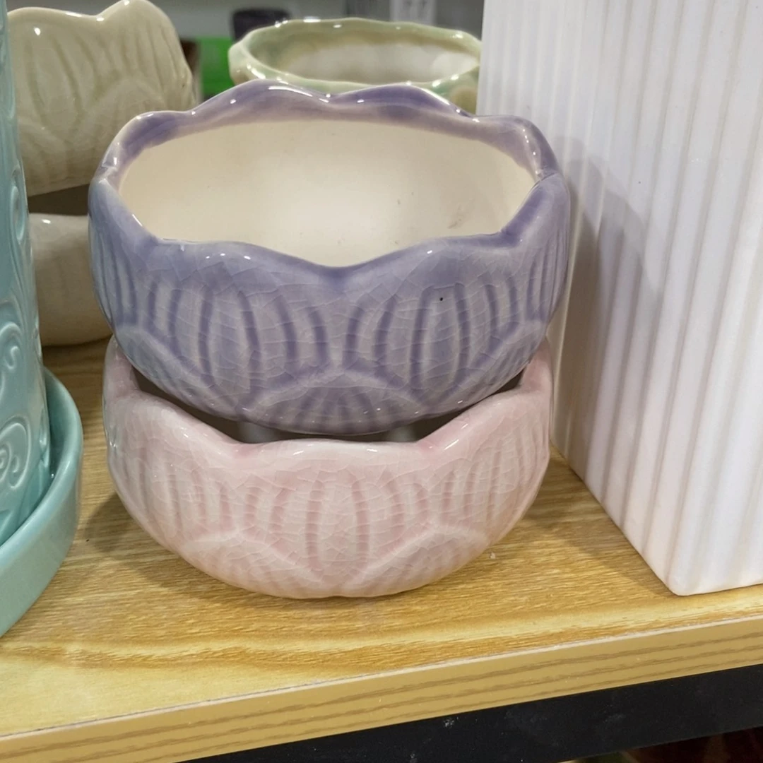 红陶高温陶瓷花盆