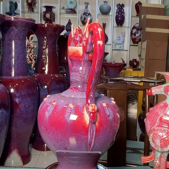 芳***育瓷片钧瓷钧瓷摆件钧瓷摆件