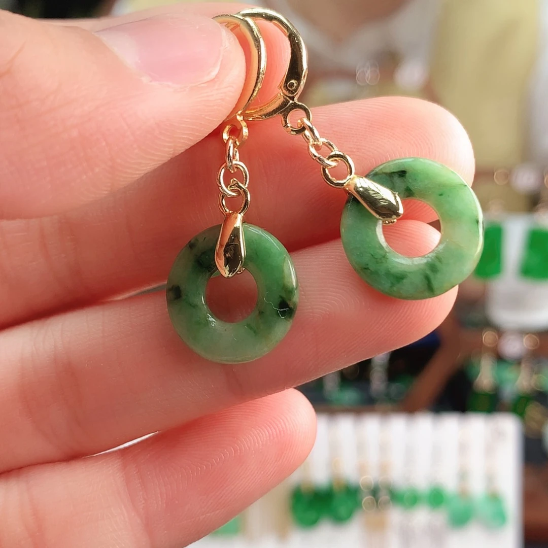 翡翠耳饰未镶嵌耳饰