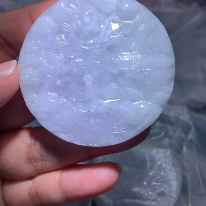 翡翠未镶嵌颈饰保真天然A货翡翠