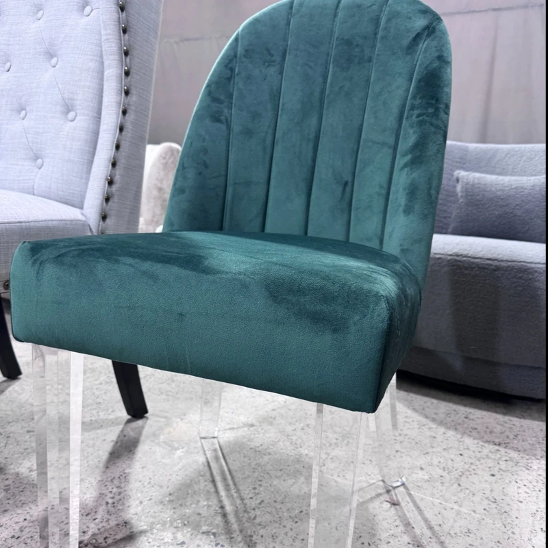 化妆椅亚克力水晶腿轻奢女王凳休闲椅沙发椅