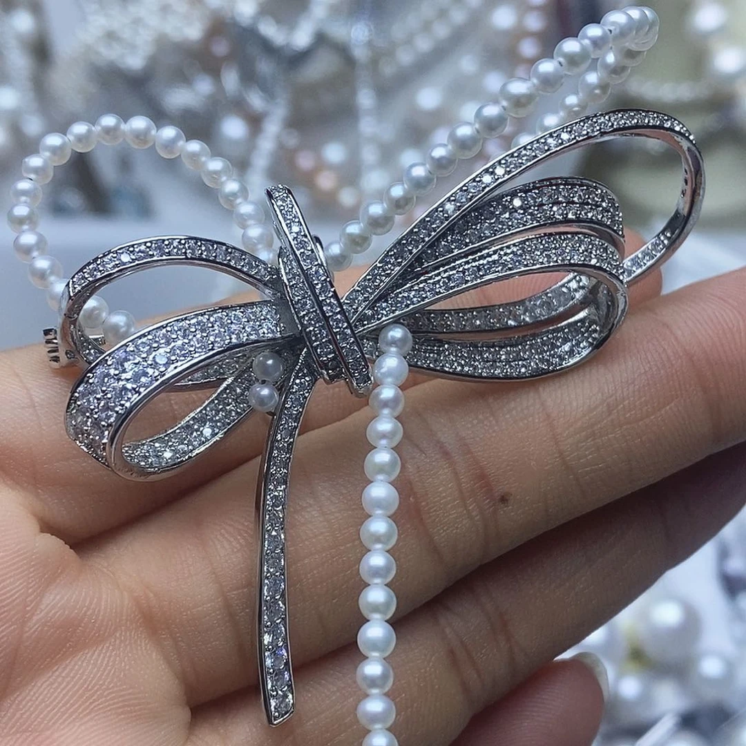 淡水珍珠未镶嵌胸针