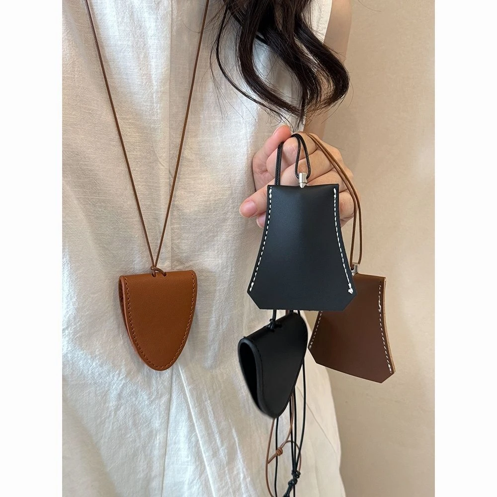 皮质长款项链韩国ins包包吊坠配饰女爆款挂脖便携眼镜包小众时尚