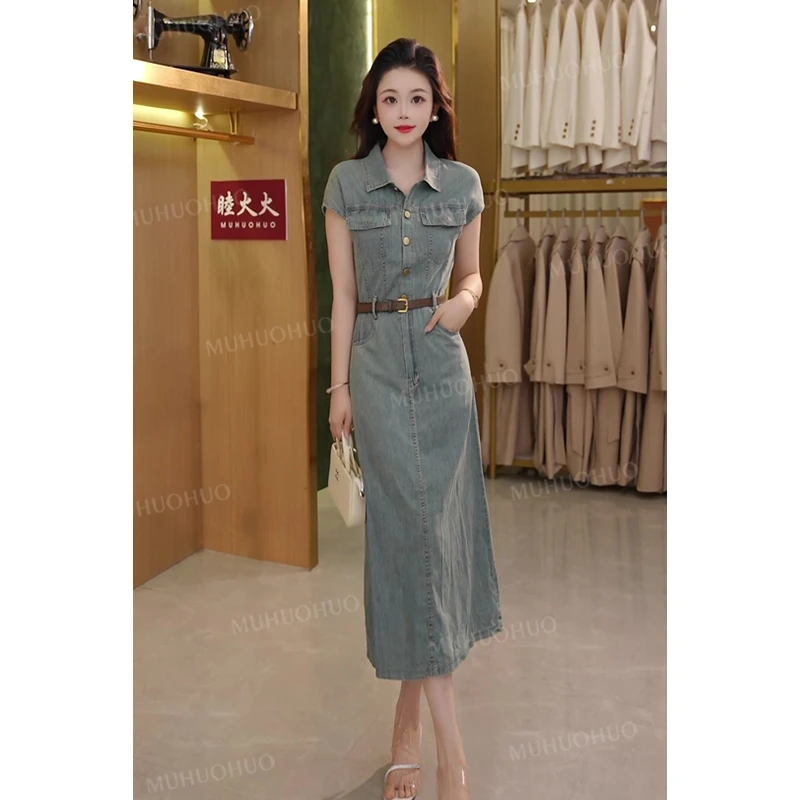 珩绣2025新款牛仔连衣裙4272K84