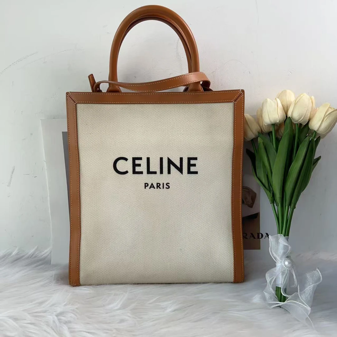 95新 Celine/思琳 思琳白拼色琴谱手提单肩包