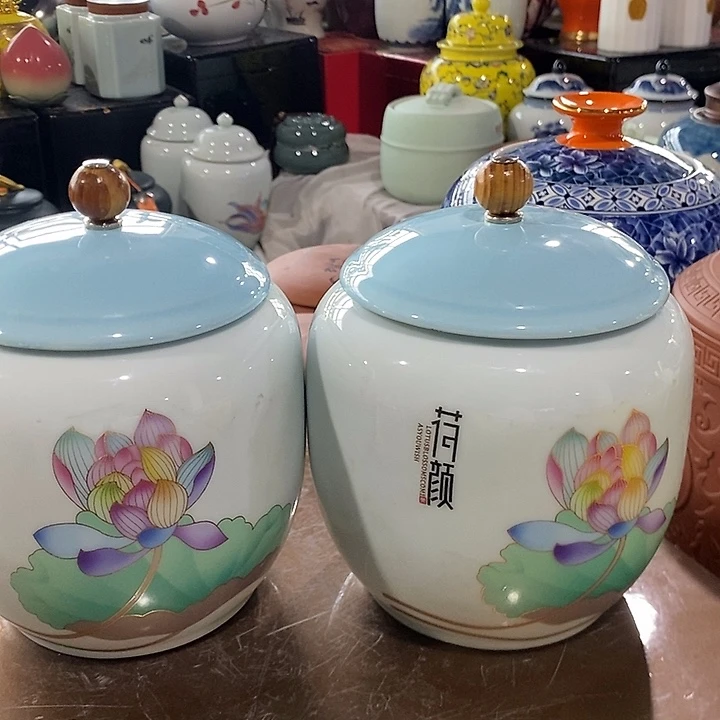 罐陶瓷茶叶罐密封罐家用摆件