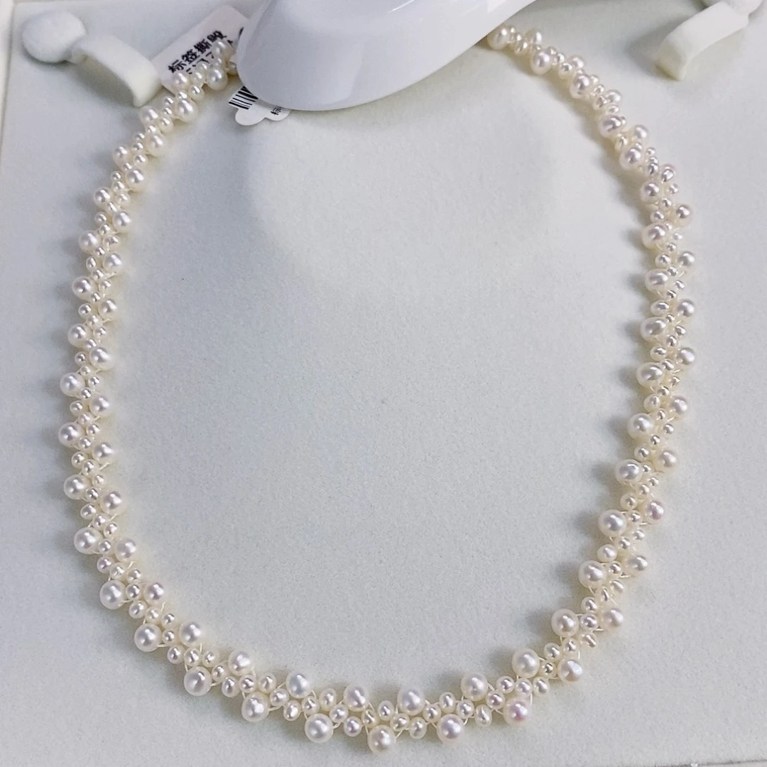 未镶嵌特价极光手工编织仙女链淡水珍珠