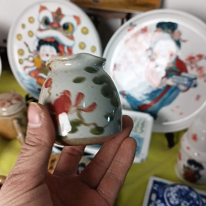 盘w****嚯景德镇手绘釉下彩手绘