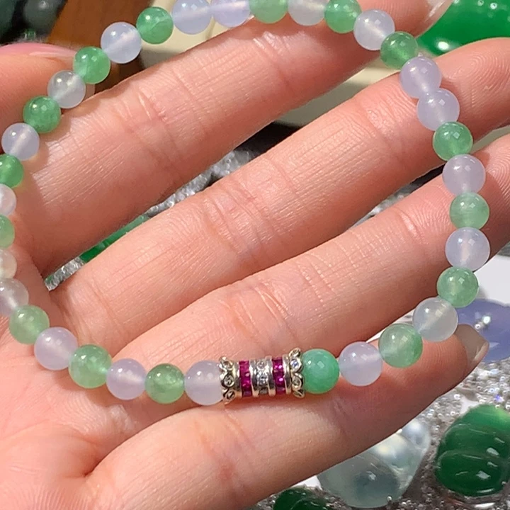 翡翠未镶嵌手链翡翠未镶嵌小米珠手链