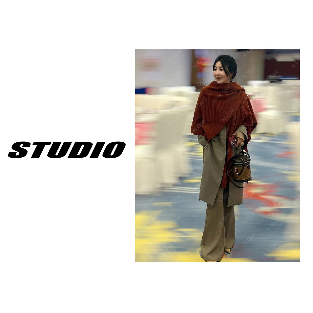 中长款西装套装 设计师款时尚气质西服鱼尾裤