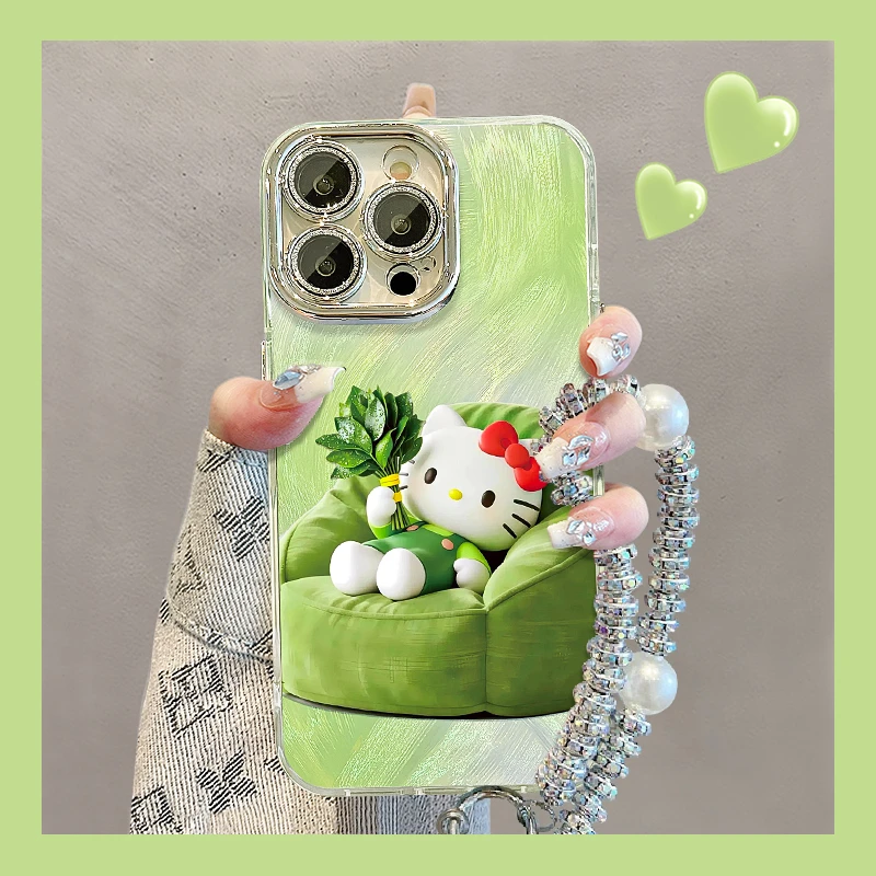 柚子叶KT适用苹果17华为vivo/oppo小米iPhone16精孔羽纱手机壳