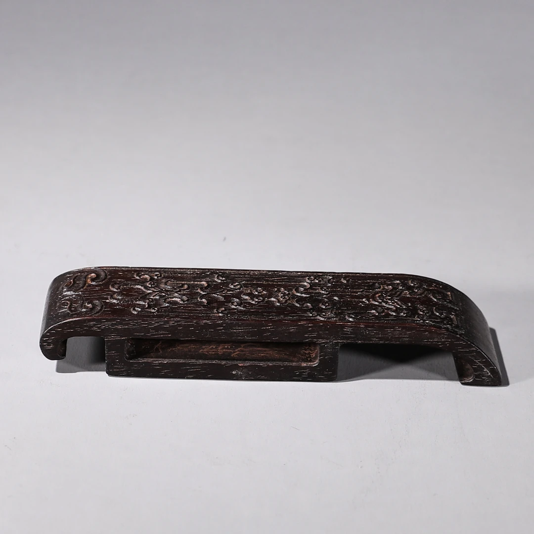 Tgz31 清代 檀木龙纹剑璏