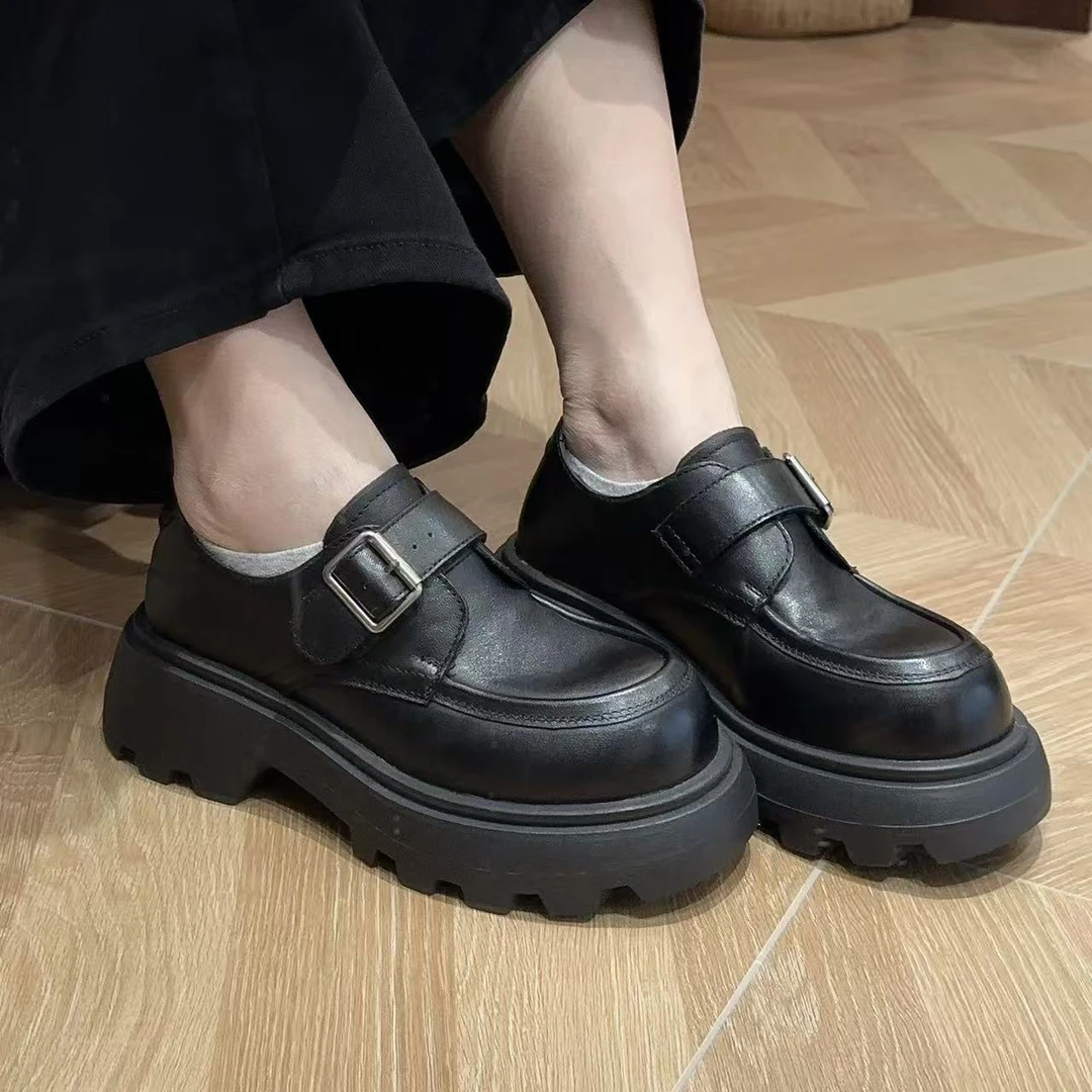 英伦风设计感百搭厚底乐福鞋5-8-31