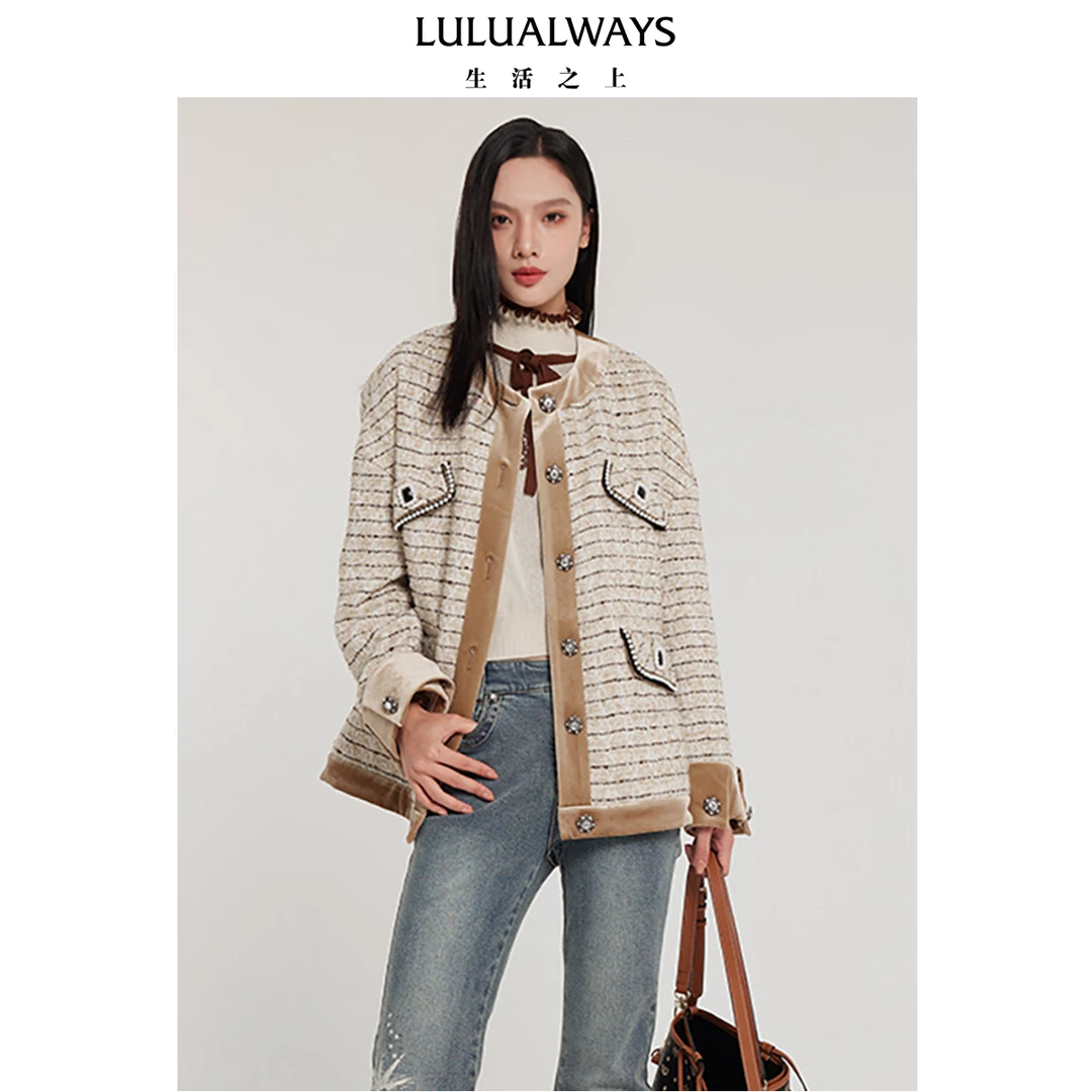 【小呆鸟专属】LULUALWAYS24春季新款圆领小香风外套