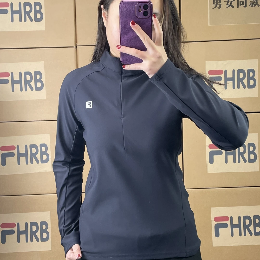 【薄款】春夏新款立领半拉链长袖打底衫薄款插肩袖时尚运动衫男女款