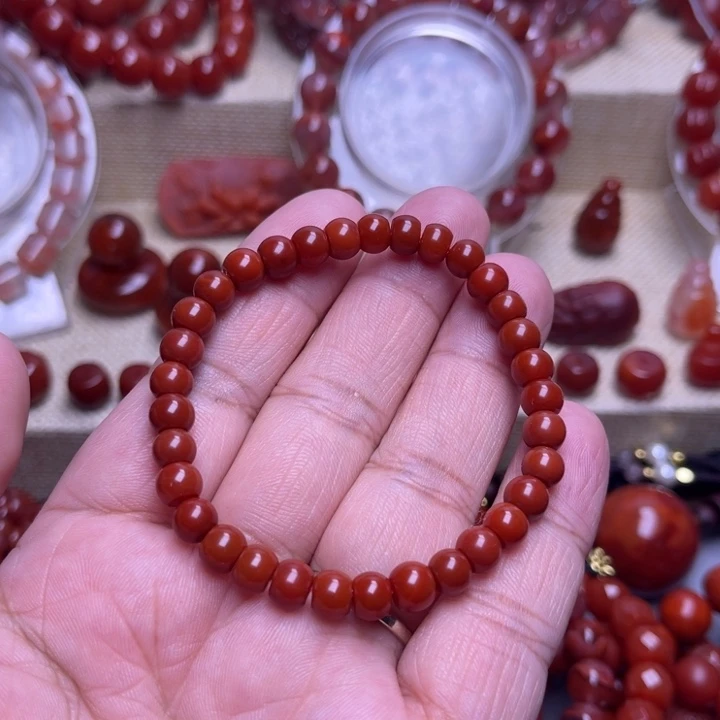 南红玛瑙未镶嵌手链6 M