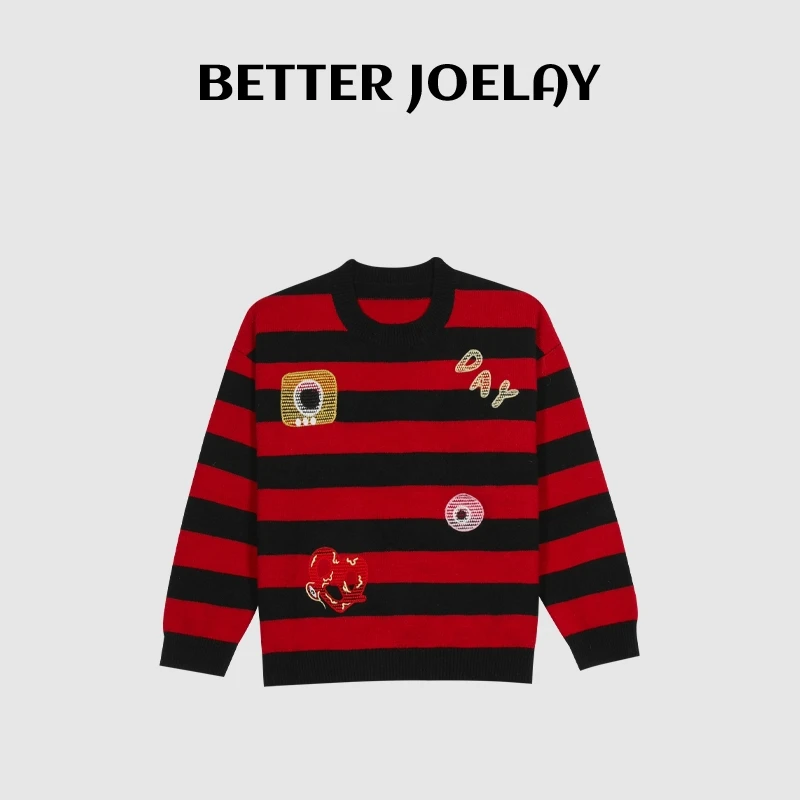 BETTER JOELAY-【爱尔兰初】时尚简约针织套头毛衣百搭LL5606