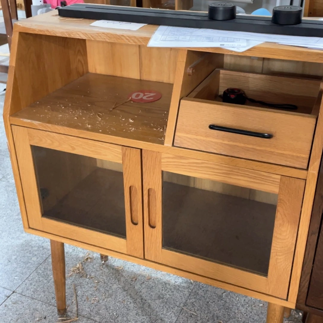 木白橡木原木色餐边柜