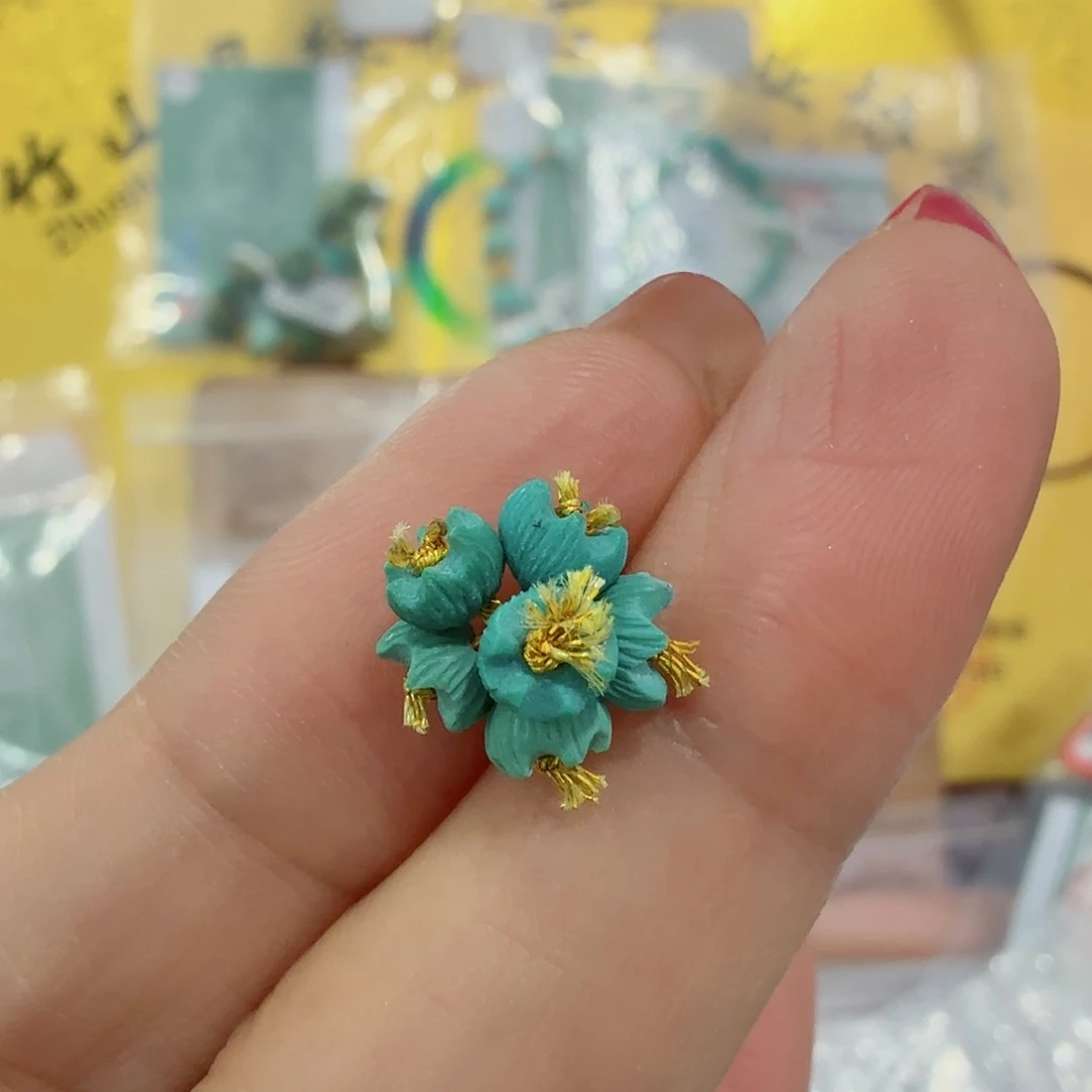 未镶嵌绿松石珠宝奇石饭***饱