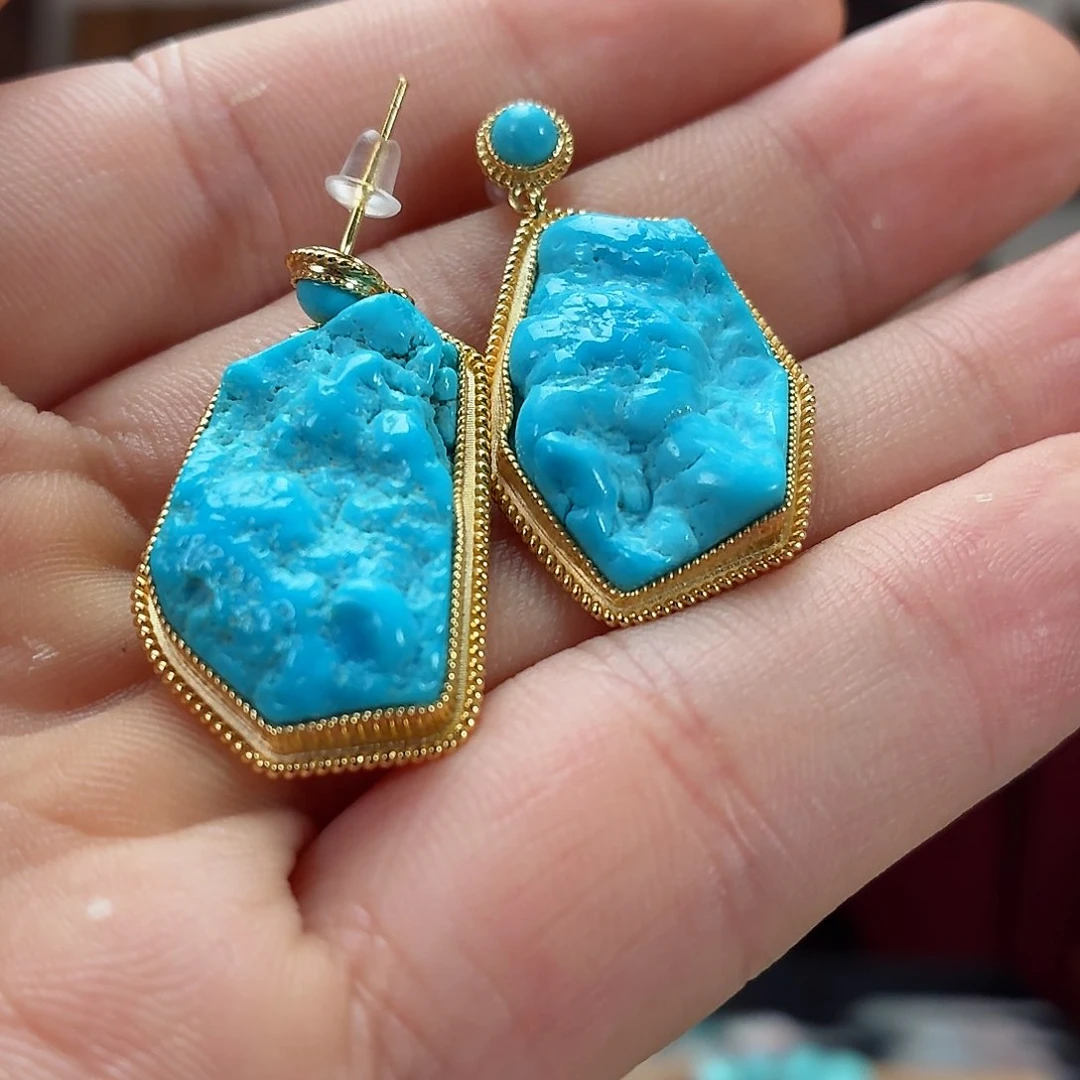 银S925镶嵌绿松石珠宝奇石