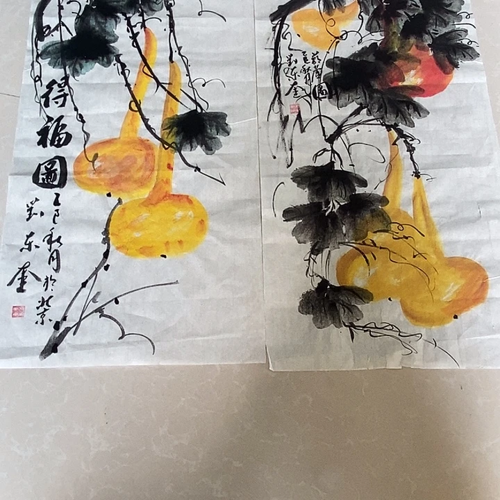 国画四尺四开 花鸟作品