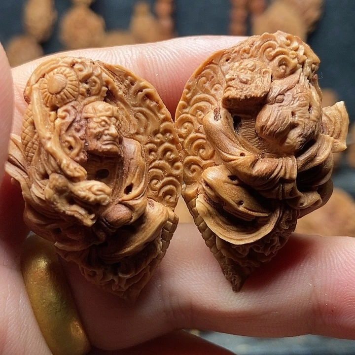 纯手工一对降龙伏虎