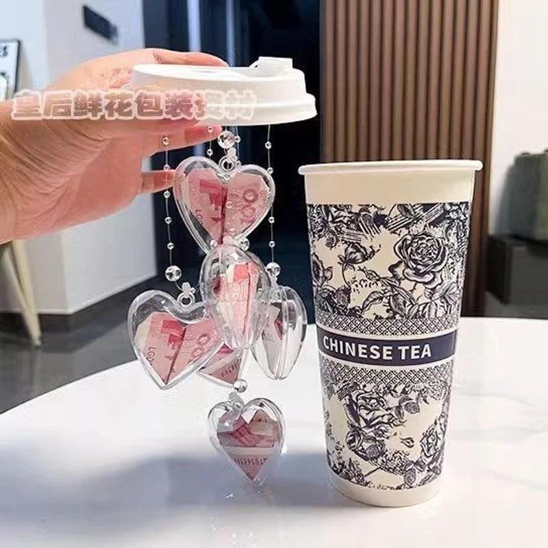 手工DIY材料包爱心风铃奶茶杯 生日礼物情侣礼物创意礼送闺蜜好
