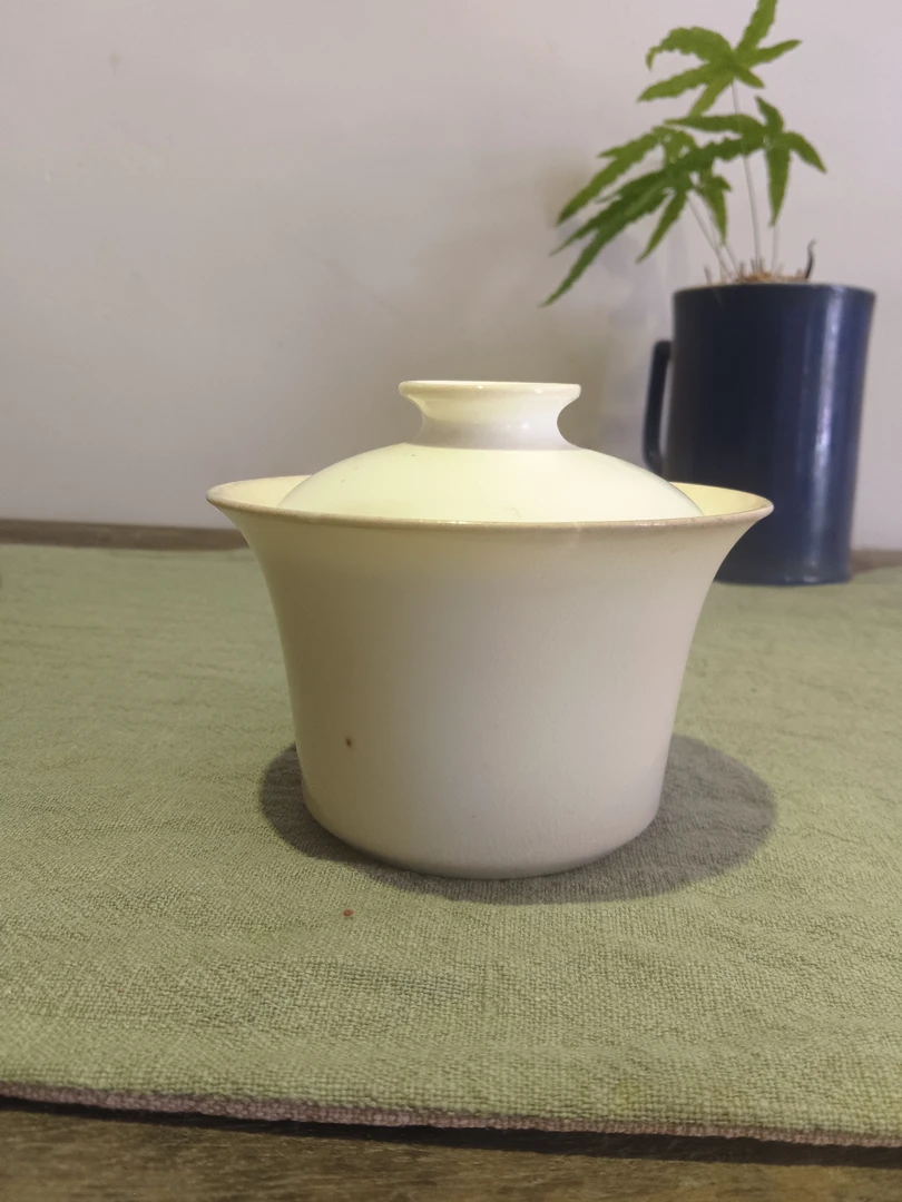 柴窑裸烧二才马蹄盖碗中式泡茶手工盖碗
