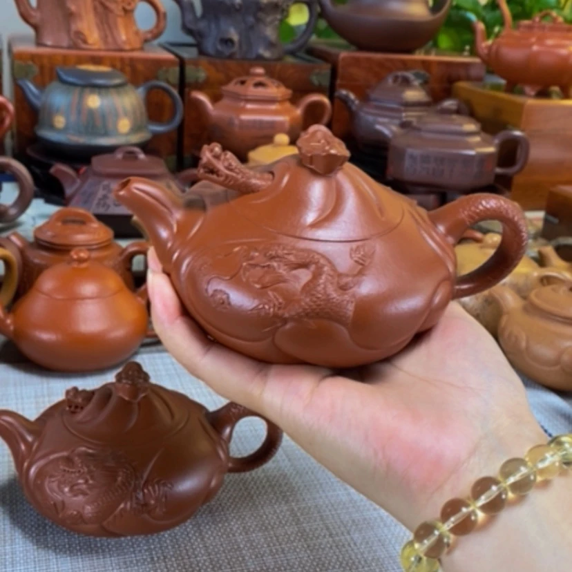 【闪购商品】茶壶紫砂鱼化龙350毫升