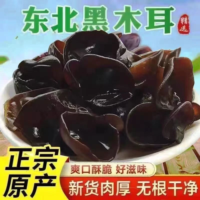 东北头茬秋木耳无根肉厚老品种干货特产