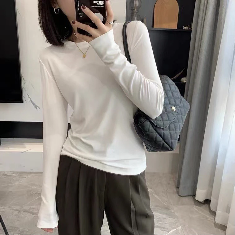 608#长袖T恤打底衫秋季春秋女棉质女打底衫