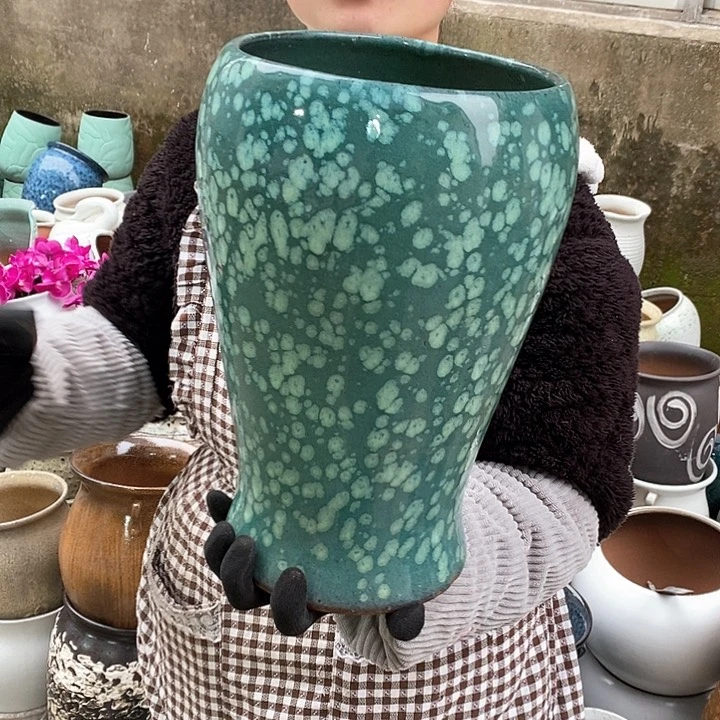 紫砂花盆正品口18高32