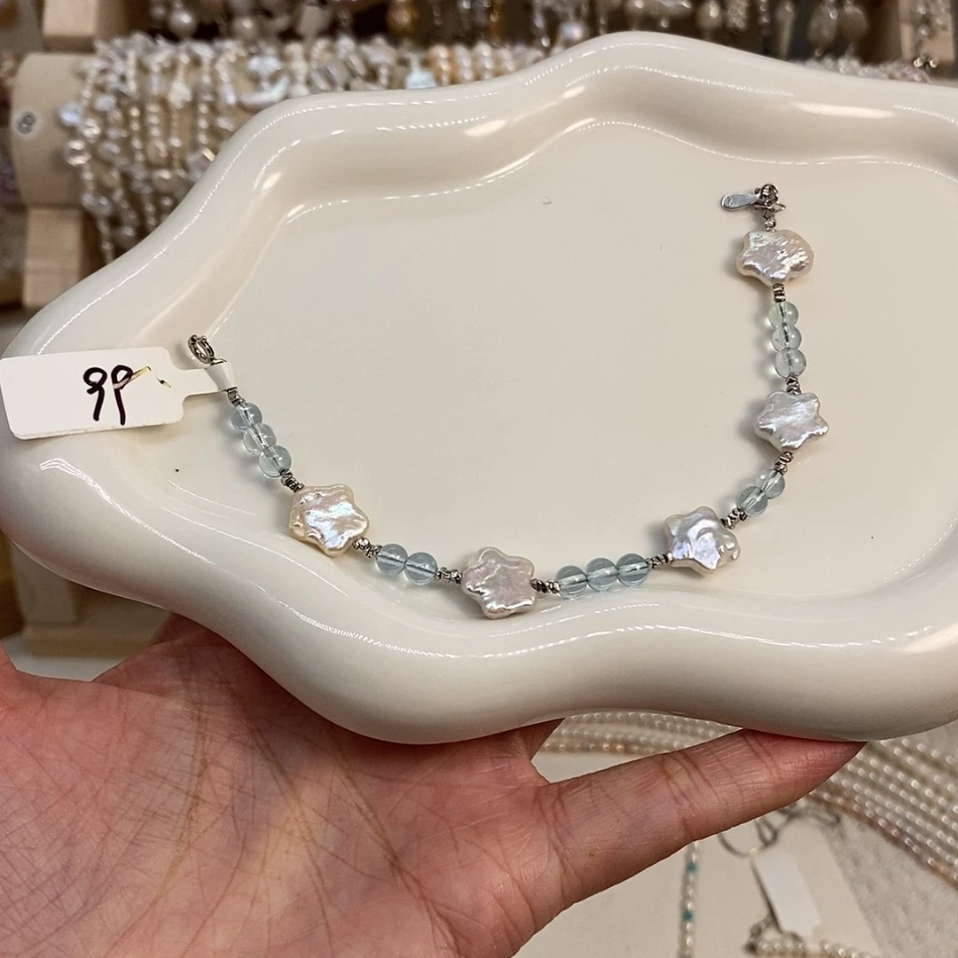 颈饰淡水珍珠银S925镶嵌