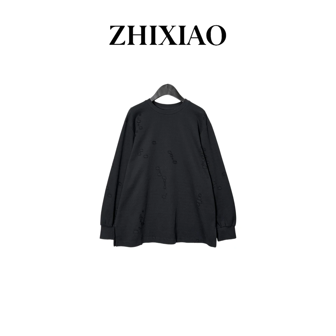 【ZHIXIAO】秋冬新款：磨破长袖上衣118-7