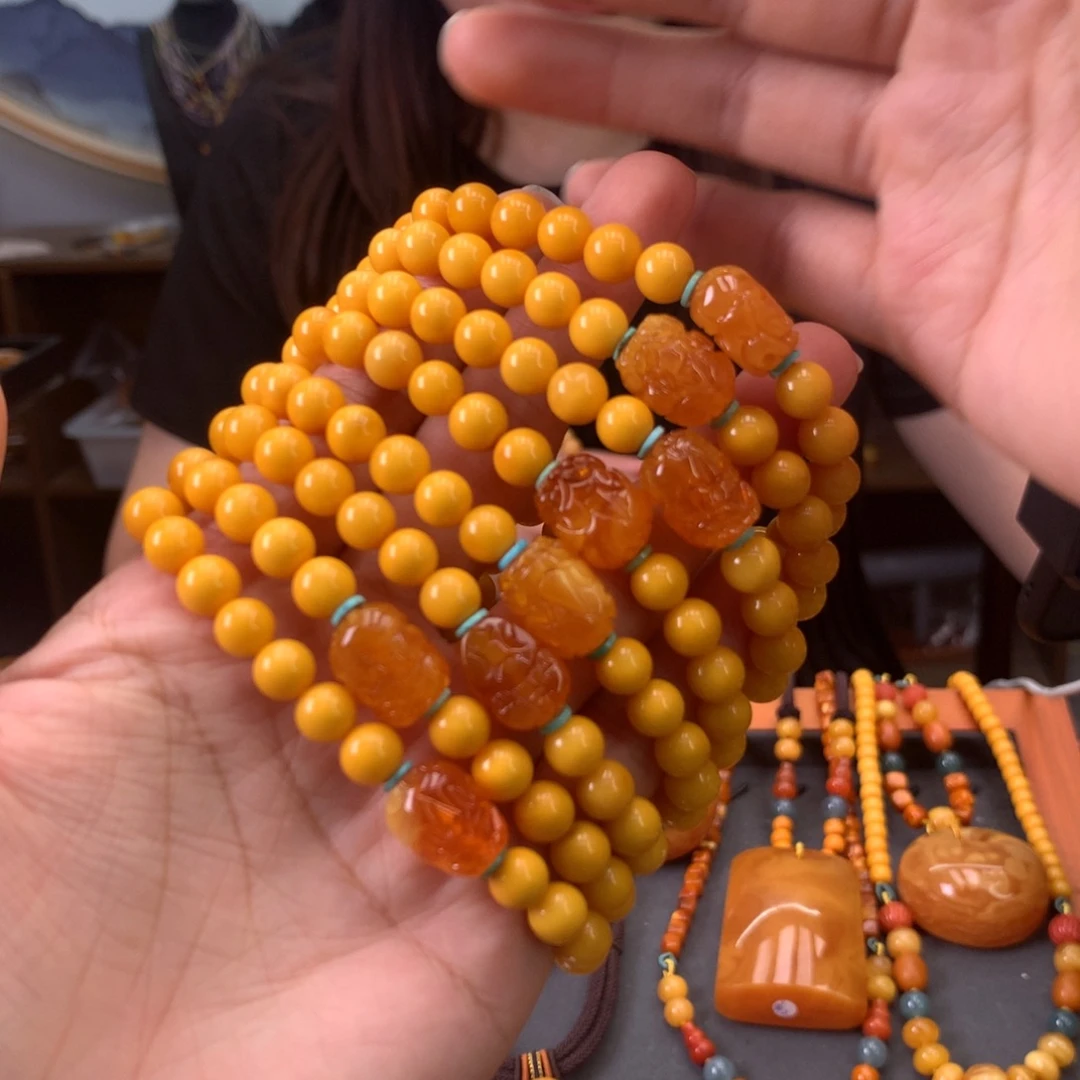 手串琥珀未镶嵌多样性发一