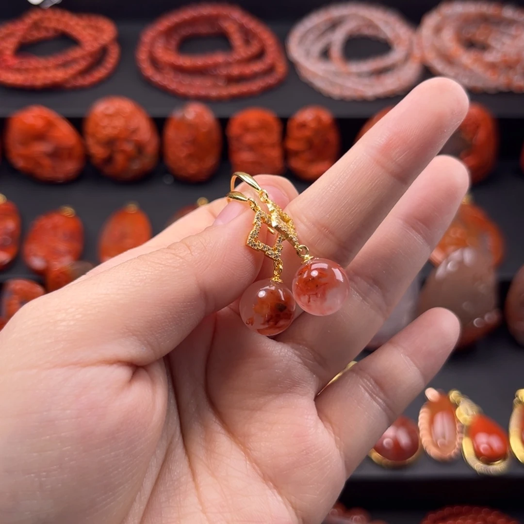 南红玛瑙南红银S925镶嵌