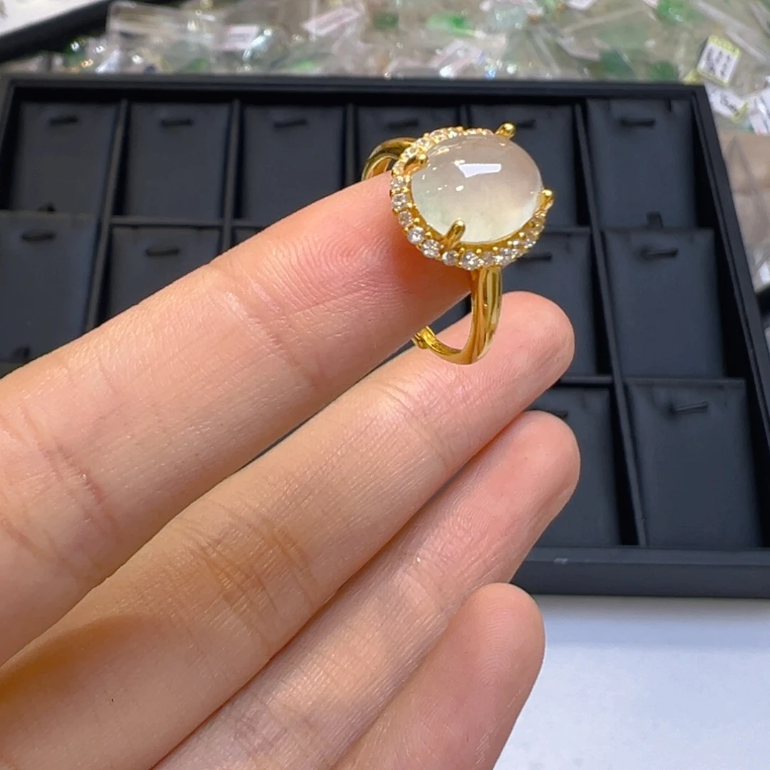 翡翠银S925镶嵌吊坠(不含链)