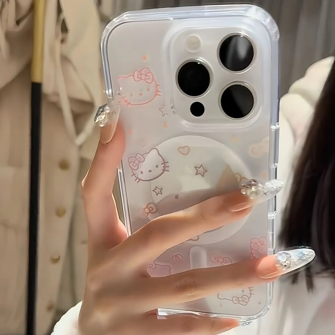 BANCA星星Kitty高透磁吸壳适用iPhone16promax手机壳苹果15/14/13
